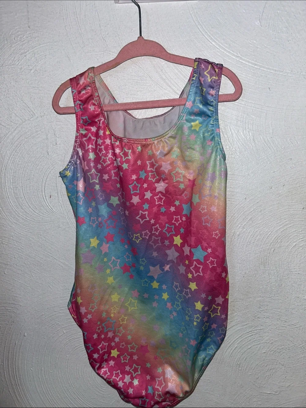 Girls' Rainbow Star Print One-Piece Swimsuit